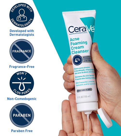 Acne Foaming Cream Cleanser | For deep pore cleansing