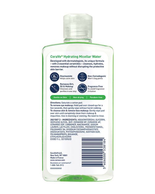 Hydrating Micellar Water | for cleansing and hydration.